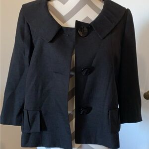Le Suit Black Button-Front Blazer